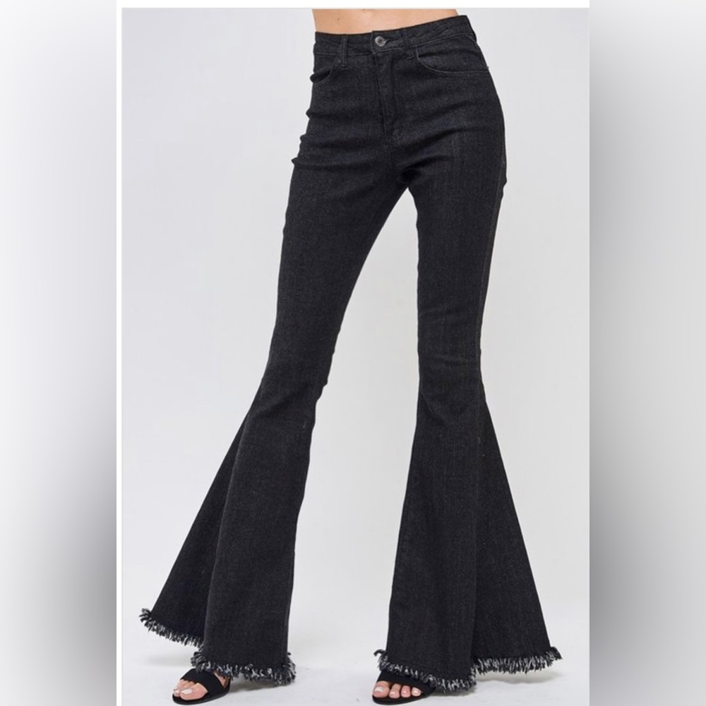 Saints & Hearts Black Flare Jean Size Large